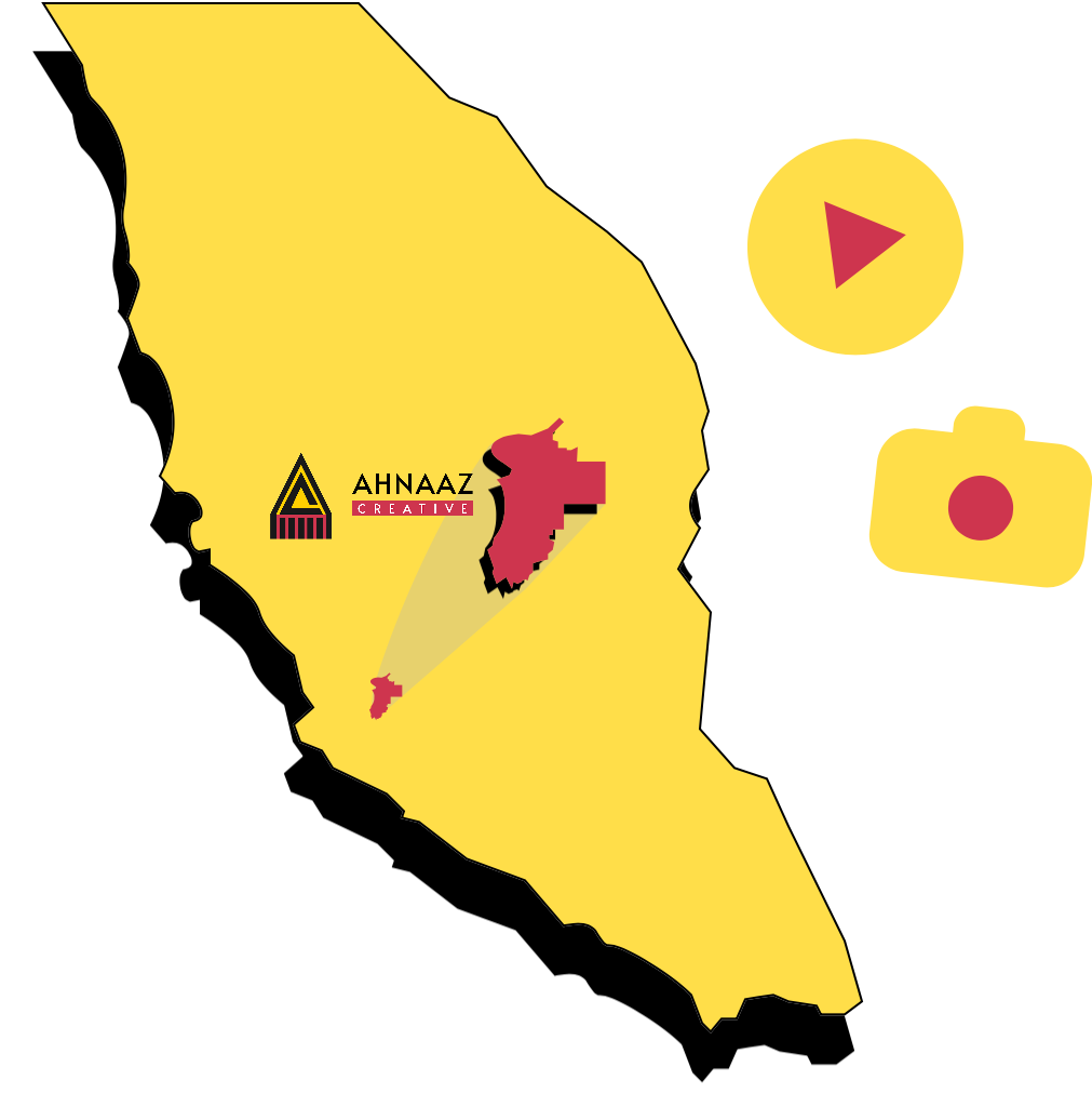 Location of Ahnaaz Creative, shown on a map depicting West Malaysia map.